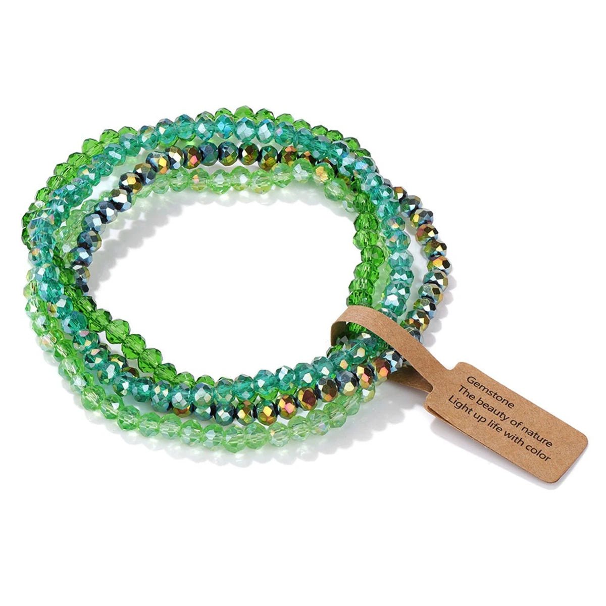 4 pezzi/set braccialetti con perline di cristallo - Glow
