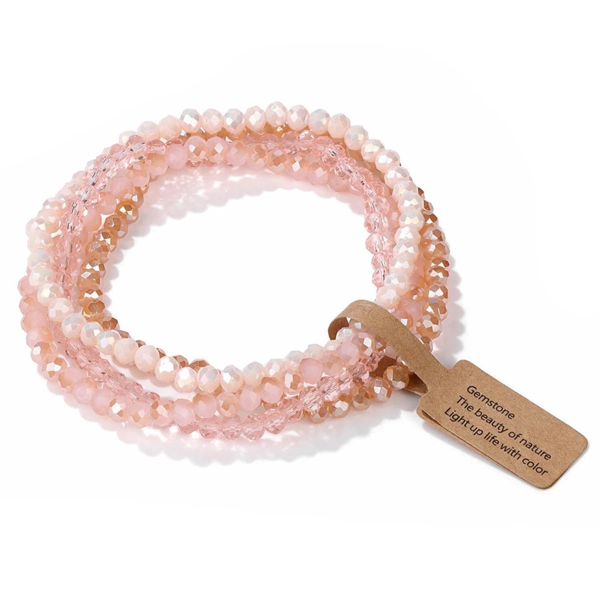 4 pezzi/set braccialetti con perline di cristallo - Glow