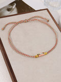 Collana con ciondolo in corda intrecciata fatta a mano in stile tribale con ciondoli a lettera per gioielli da donna con accessori per feste