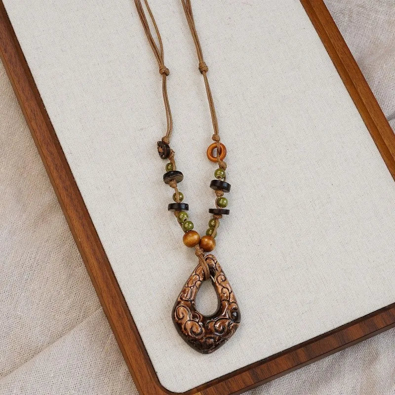 Collane con ciondolo a forma di pesce in ceramica dipinte a mano, serie unica, collane lunghe alla moda con ciondolo a piccolo pesce, confezione personalizzata