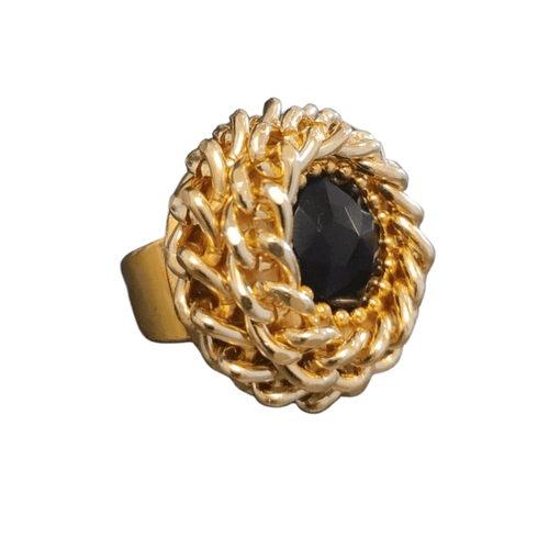Anello Rockabilly Black Gold - Glow