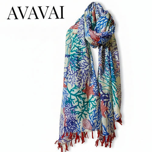 Beach Sarong / Sciarpa ✨ Blue Coral - Glow