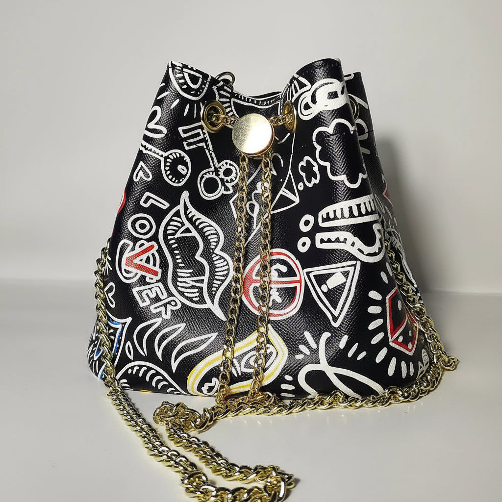 borsa a secchiello MEDITERRANEO black - Glow