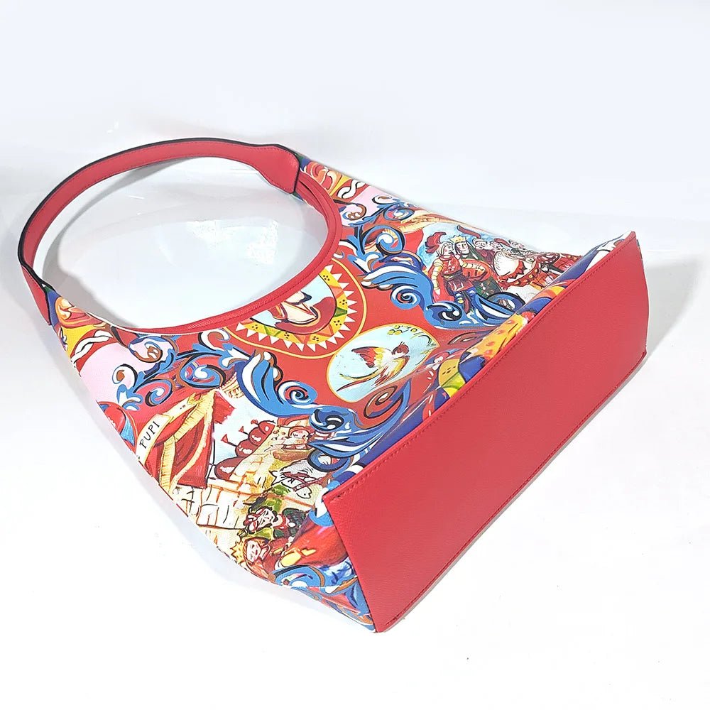 borsa tote MEDITERRANEO red and blue - Glow
