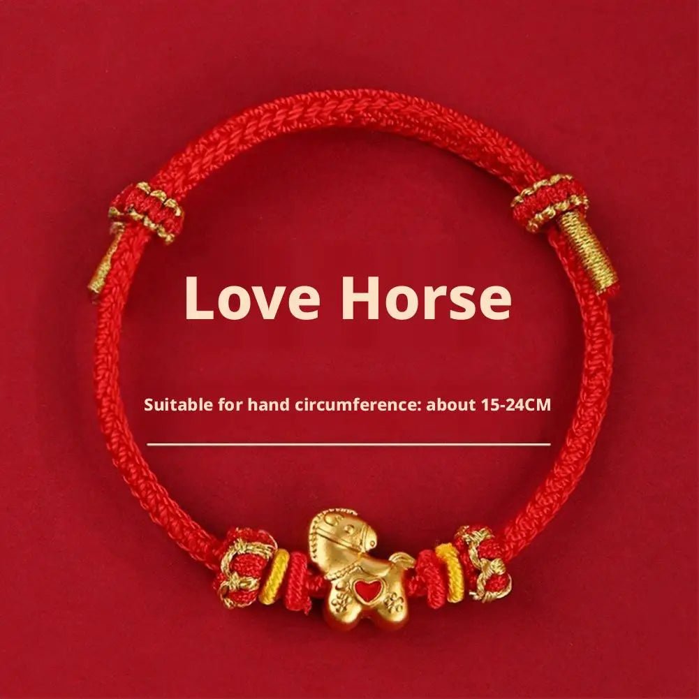 bracciale handmade con cavallo portafortuna - Glow