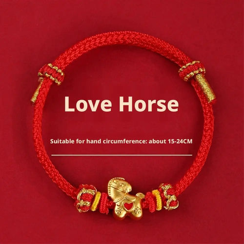 bracciale handmade con cavallo portafortuna - Glow