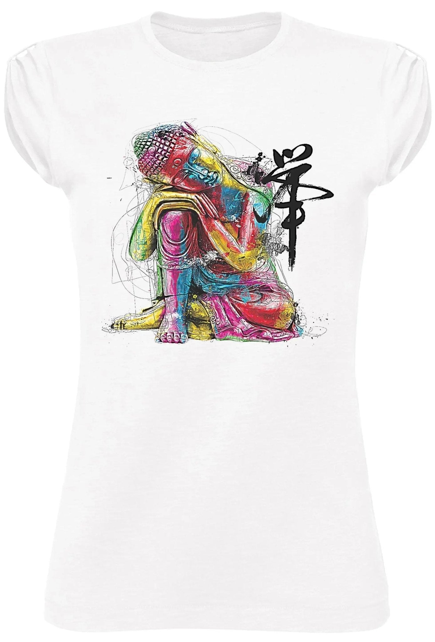 Buddha Art T-Shirt Donna Cotone Eco Fiammato | STREET STYLE - Glow