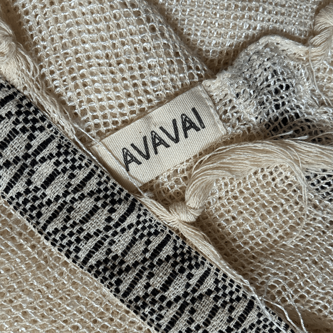 Caftano con Fascia in Cotone Grezzo Naturale 🌱 Avorio - Glow