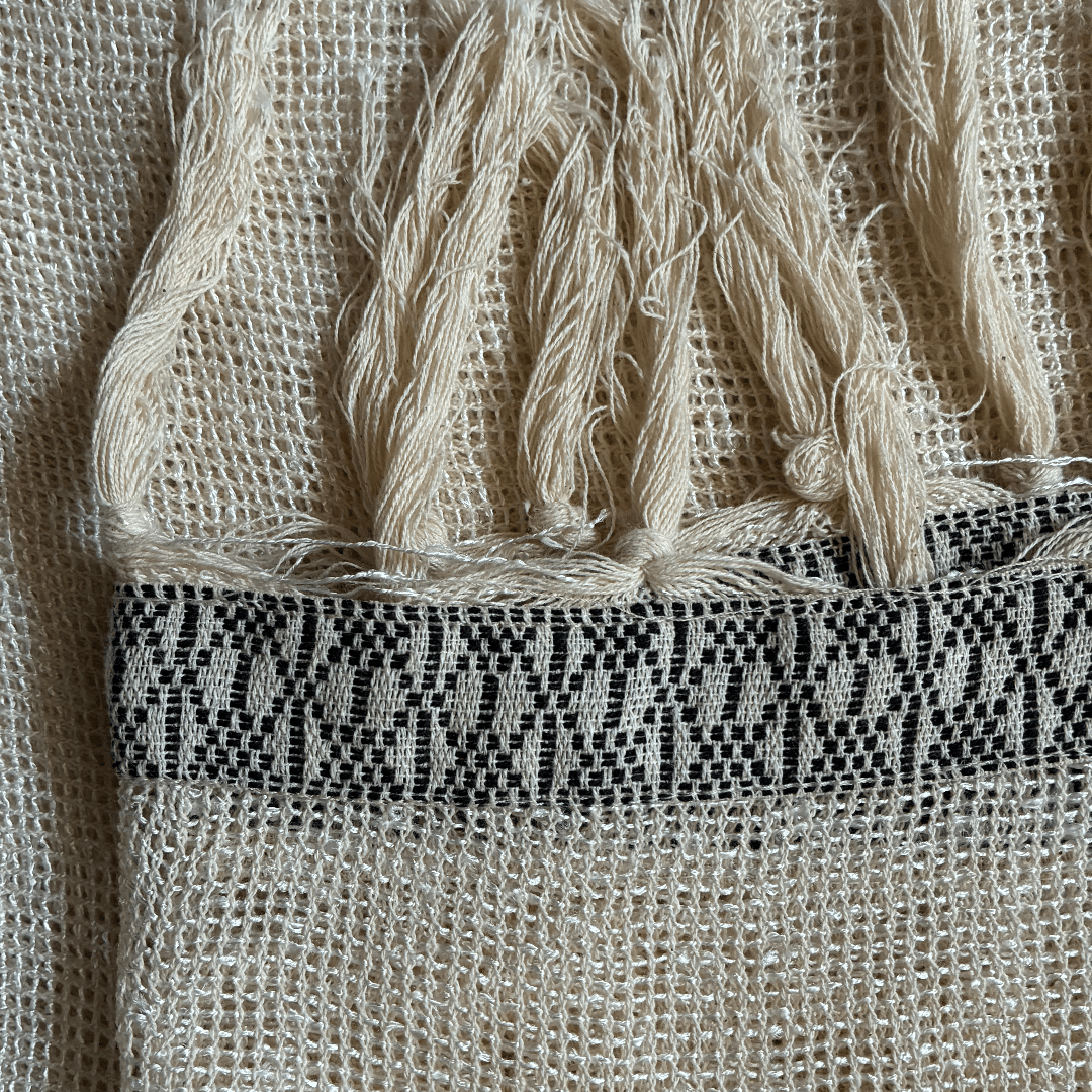 Caftano con Fascia in Cotone Grezzo Naturale 🌱 Avorio - Glow