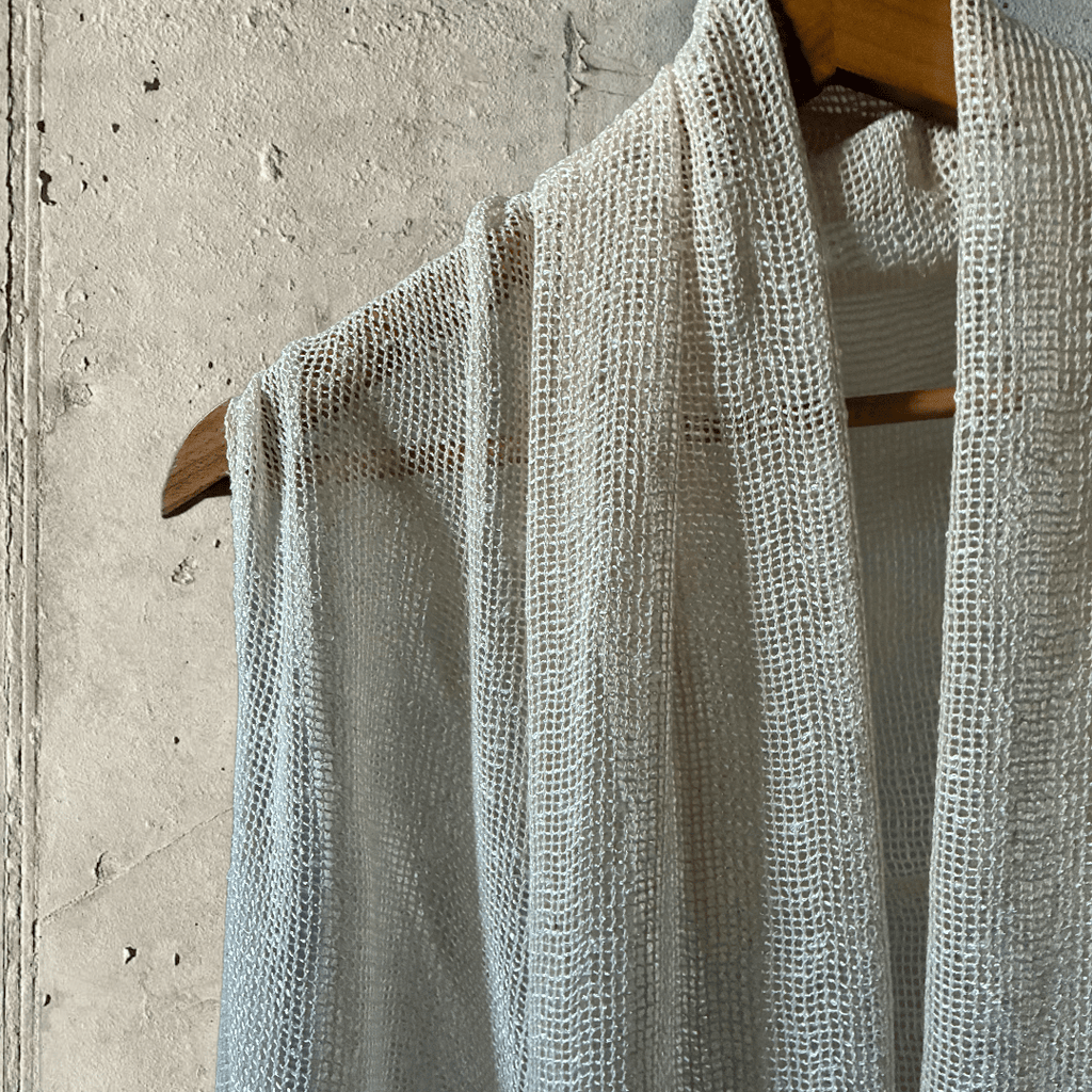 Caftano con Fascia in Cotone Grezzo Naturale 🌱 Avorio - Glow