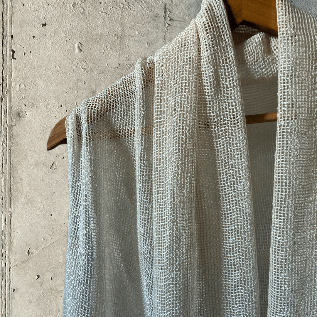 Caftano con Fascia in Cotone Grezzo Naturale 🌱 Avorio - Glow