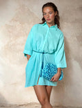 Camicia Mare & Città con cintura in cordoncino + nappine ★ Acqua - Glow