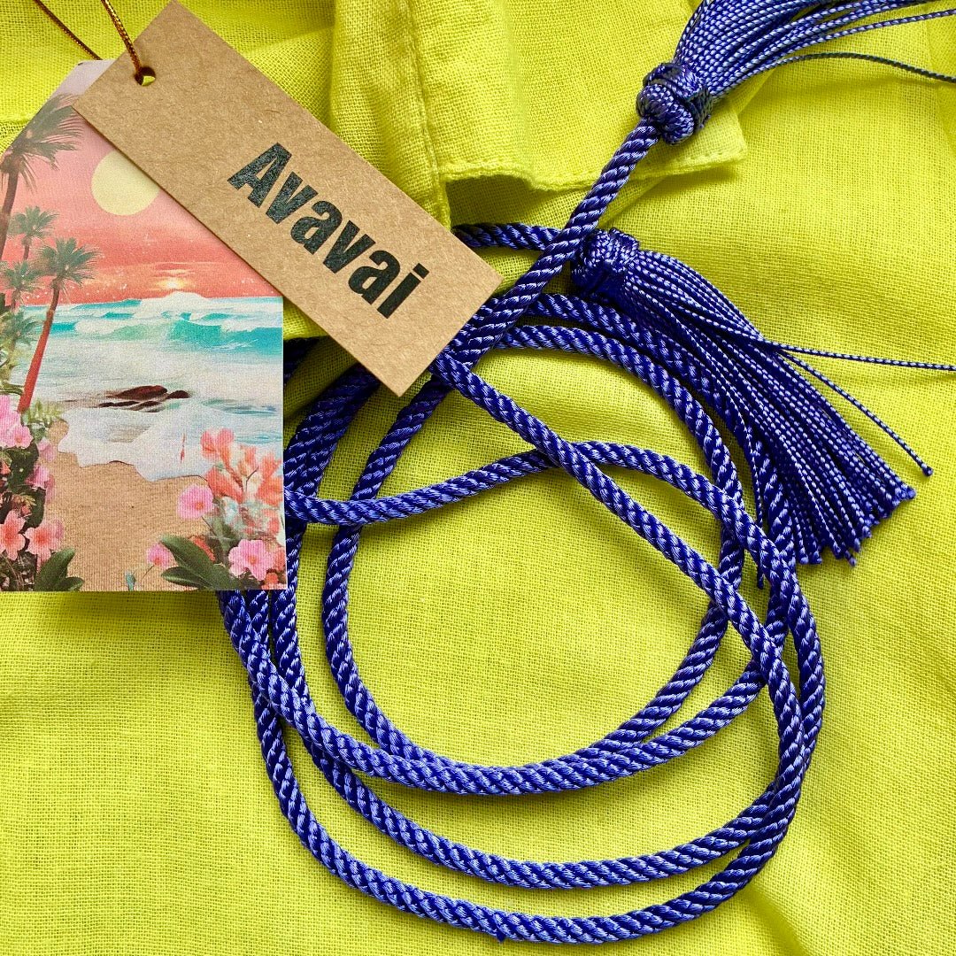 Camicia Mare & Città con cintura in cordoncino + nappine ★ Lime - Glow