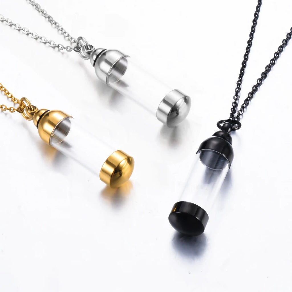 Collana con ciondolo di vetro apribile - Glow
