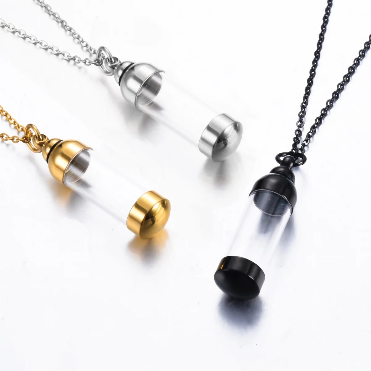 Collana con ciondolo di vetro apribile - Glow