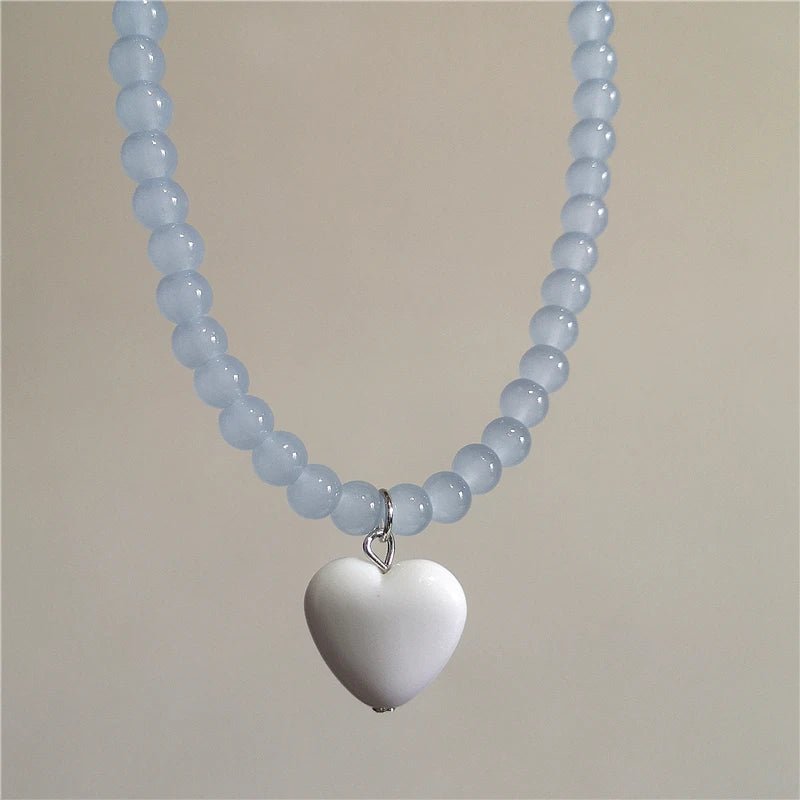 Collana girocollo con ciondolo a cuore - Glow