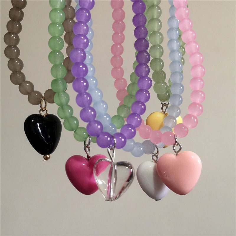 Collana girocollo con ciondolo a cuore - Glow