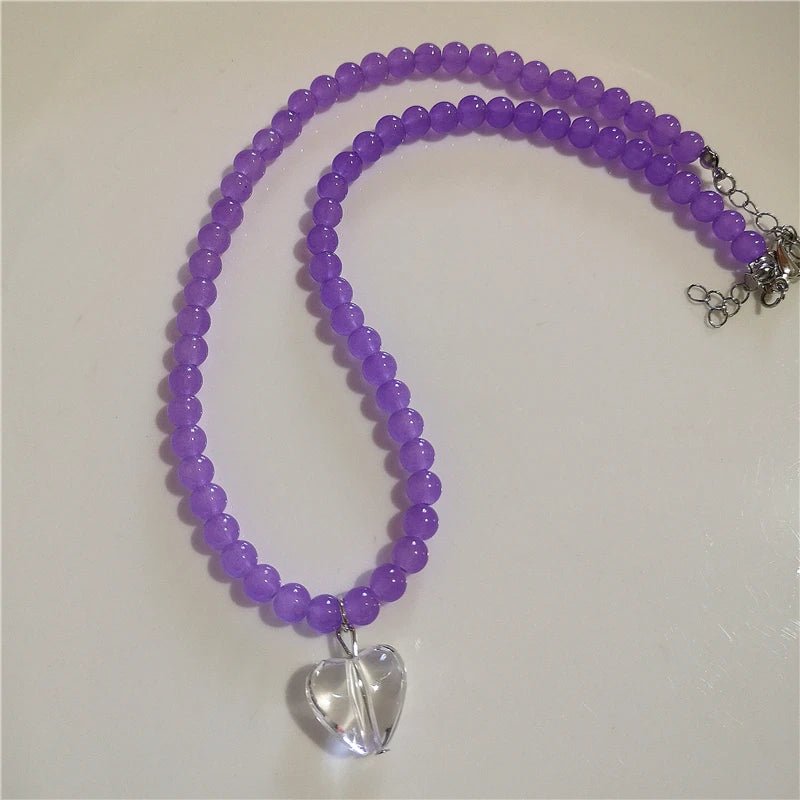 Collana girocollo con ciondolo a cuore - Glow