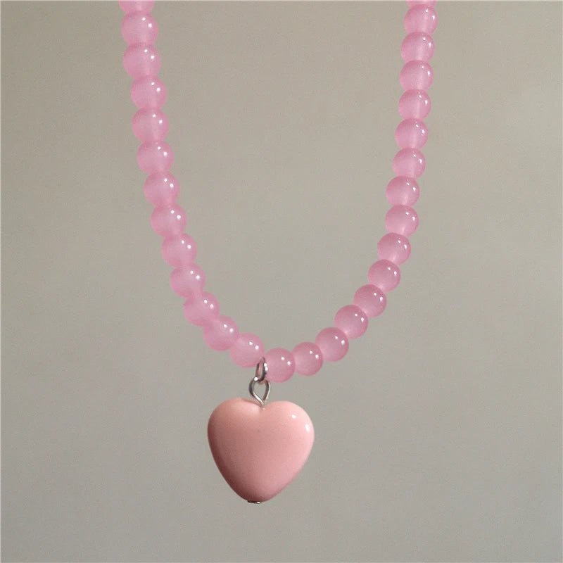 Collana girocollo con ciondolo a cuore - Glow