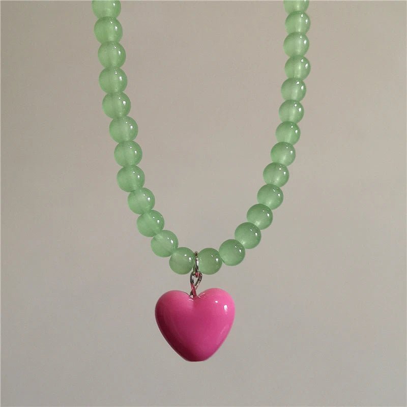 Collana girocollo con ciondolo a cuore - Glow