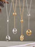 Collana in acciaio inossidabile con nappe a catena - Glow