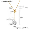 Collana in acciaio inossidabile con nappe a catena - Glow