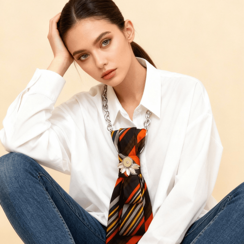 Cravatta Gioiello Stripes Fire - Glow