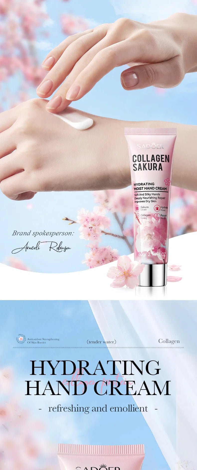 Crema Mani al Collagene e Sakura SADOER | Glow - Glow