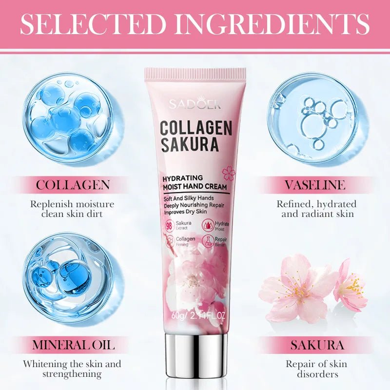 Crema Mani al Collagene e Sakura SADOER | Glow - Glow