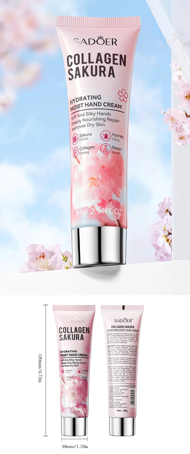 Crema Mani al Collagene e Sakura SADOER | Glow - Glow