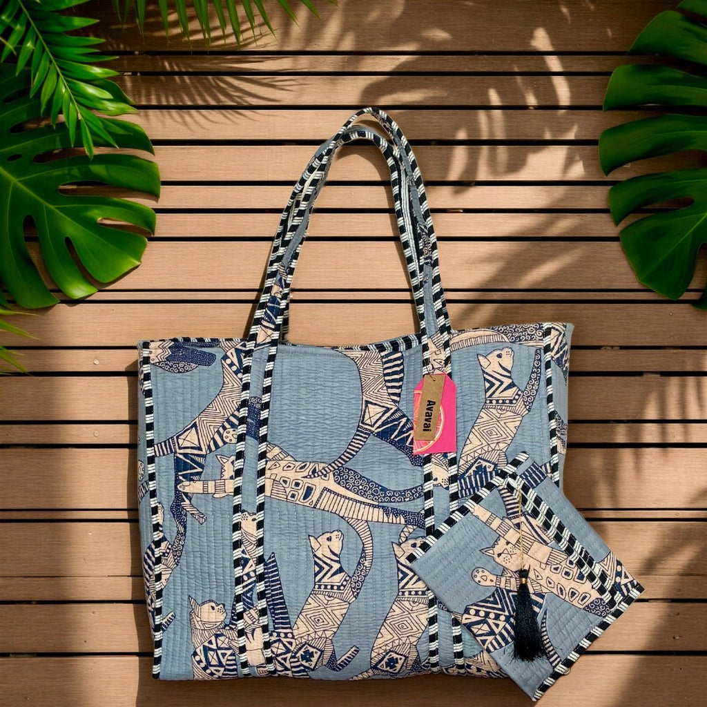 Kitty Tote Bag 🐾 Celeste - Glow