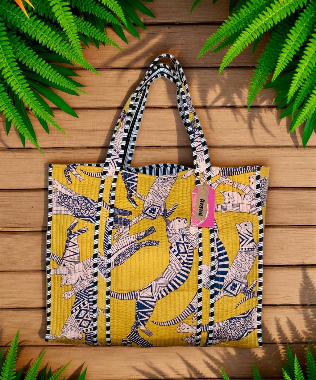 Kitty Tote Bag 🐾 Gialla - Glow