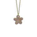 Lillium | Handcrafted pearl - pink floral ceramic necklace - Glow
