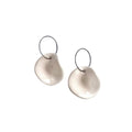 Lulip | Handcrafted white ceramic dangle earrings - Glow