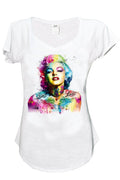 Marilyn Monroe - T-shirt Urban Slub Donna 100% Cotone - Glow