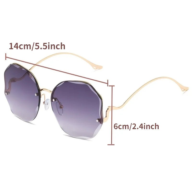 Occhiali da Sole Donna Senza Montatura Quadrati Oversize UV400 | Glow - Glow