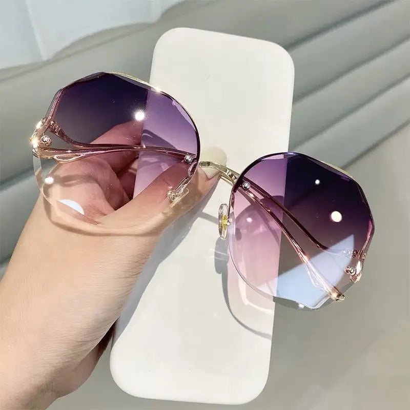 Occhiali da Sole Donna Senza Montatura Quadrati Oversize UV400 | Glow - Glow