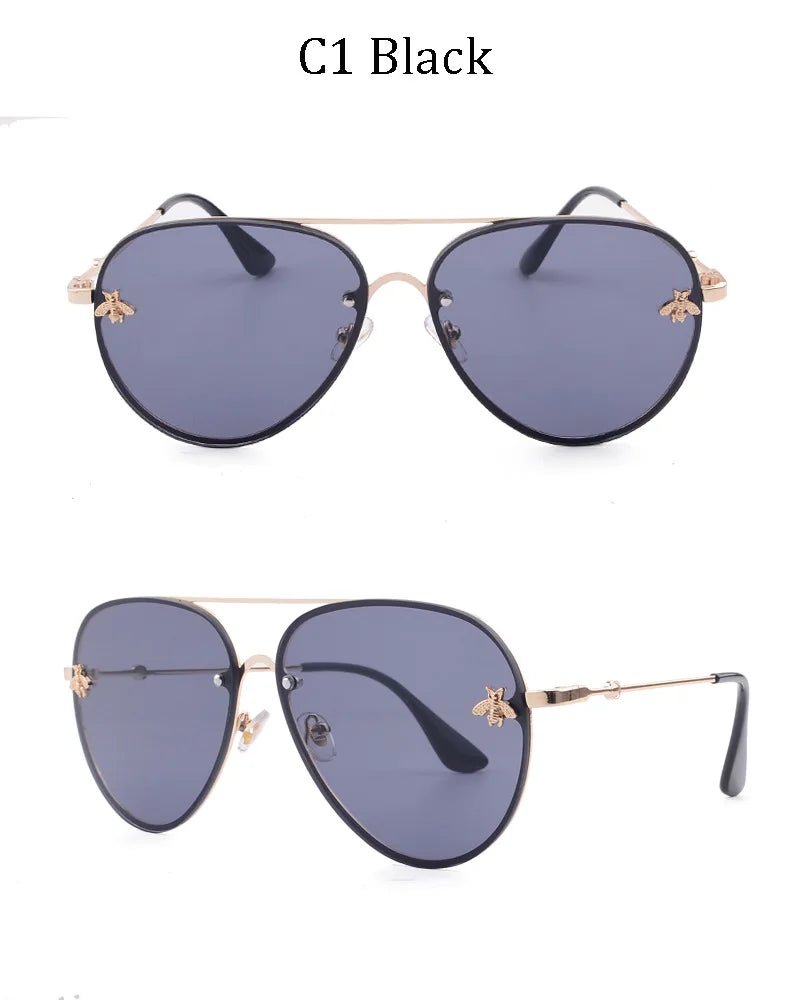 Occhiali da Sole Donna Vintage UV400 | Argento Rosa Viola | Glow - Glow