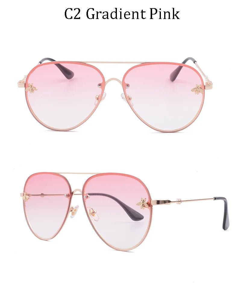 Occhiali da Sole Donna Vintage UV400 | Argento Rosa Viola | Glow - Glow