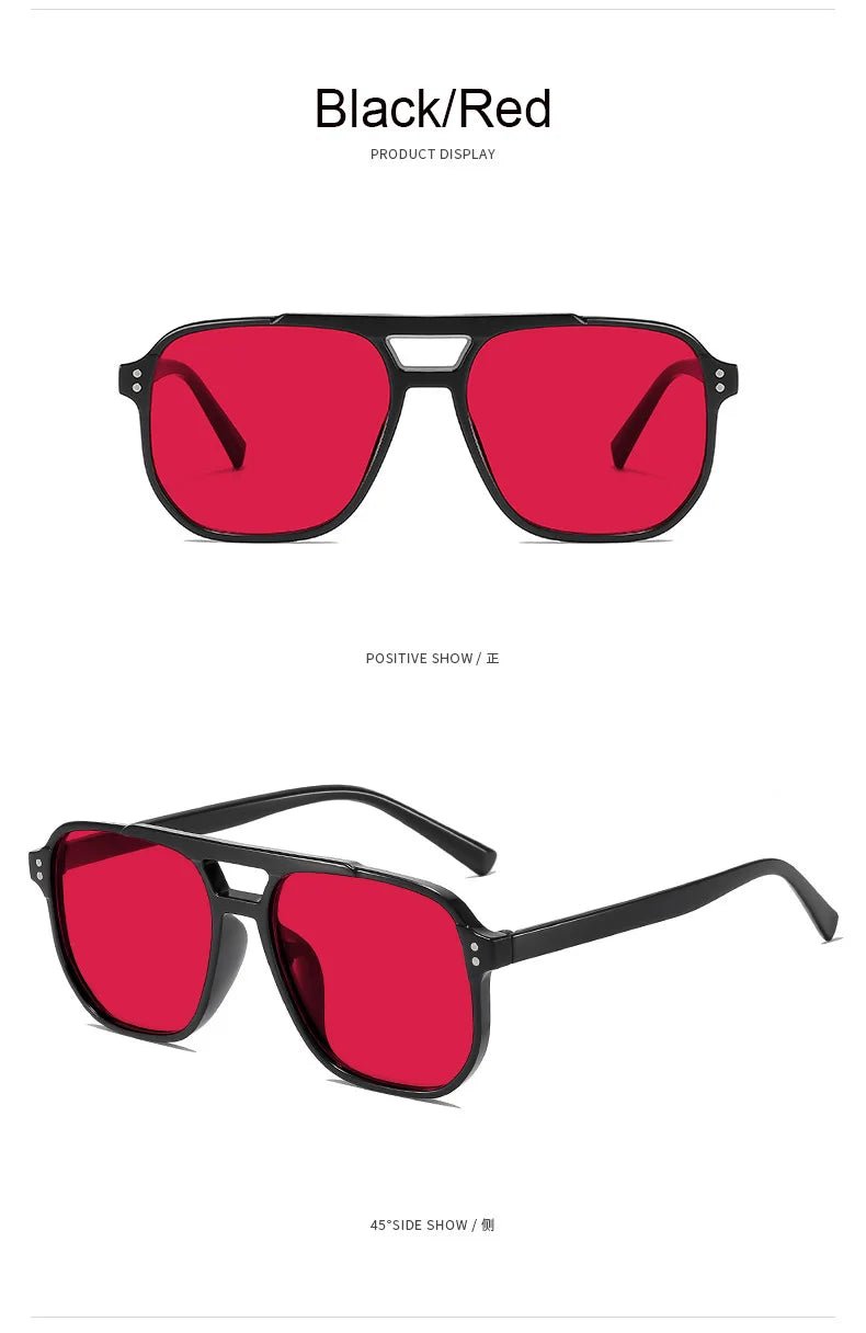 Occhiali da Sole Poligonali Retrò Unisex UV400 | Glow - Glow