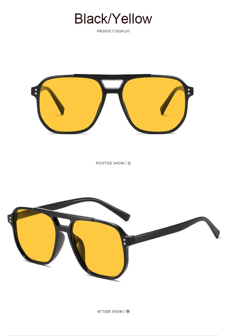 Occhiali da Sole Poligonali Retrò Unisex UV400 | Glow - Glow