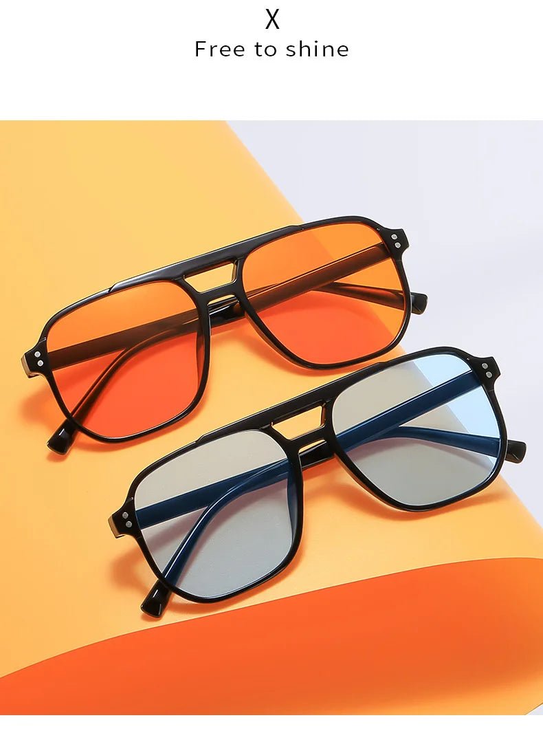 Occhiali da Sole Poligonali Retrò Unisex UV400 | Glow - Glow