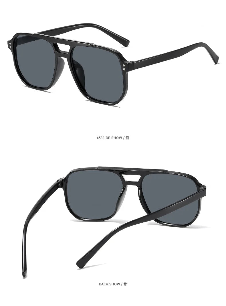 Occhiali da Sole Poligonali Retrò Unisex UV400 | Glow - Glow