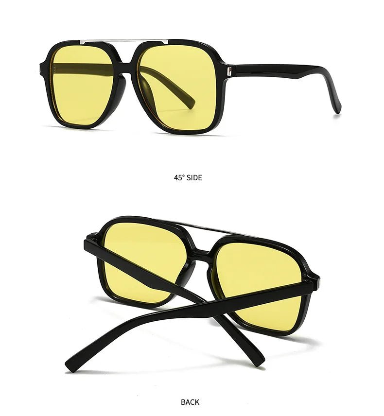 Occhiali da Sole Quadrati Minimalisti in Acetato UV400 | Glow - Glow