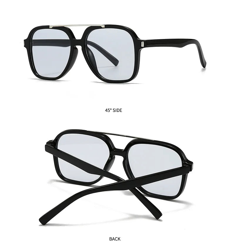 Occhiali da Sole Quadrati Minimalisti in Acetato UV400 | Glow - Glow
