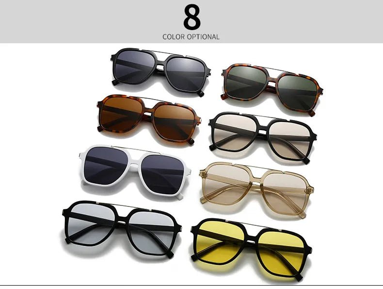 Occhiali da Sole Quadrati Minimalisti in Acetato UV400 | Glow - Glow