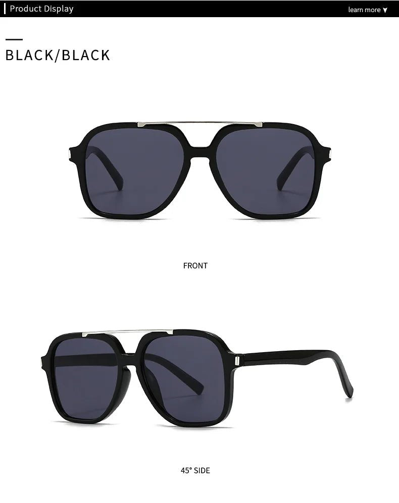 Occhiali da Sole Quadrati Minimalisti in Acetato UV400 | Glow - Glow