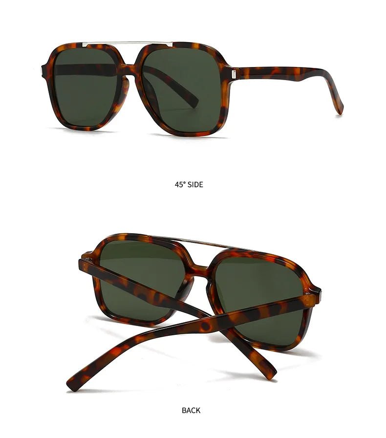 Occhiali da Sole Quadrati Minimalisti in Acetato UV400 | Glow - Glow
