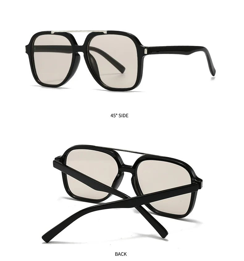 Occhiali da Sole Quadrati Minimalisti in Acetato UV400 | Glow - Glow