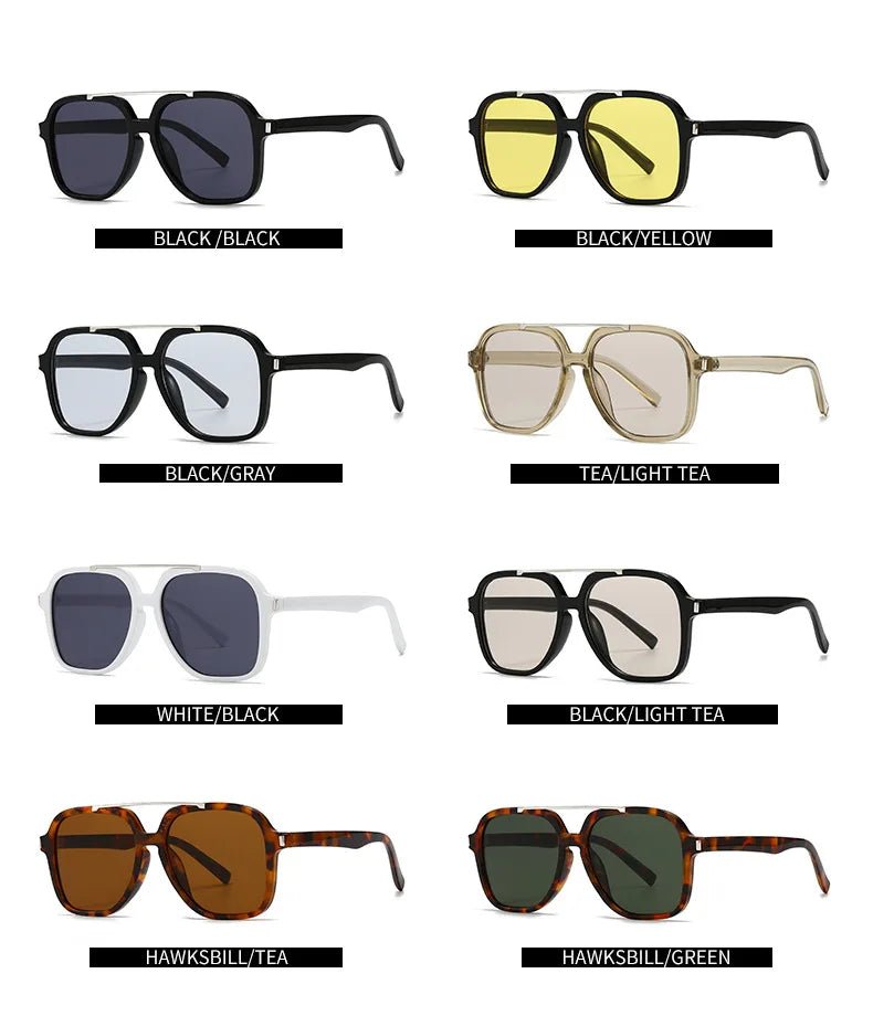 Occhiali da Sole Quadrati Minimalisti in Acetato UV400 | Glow - Glow